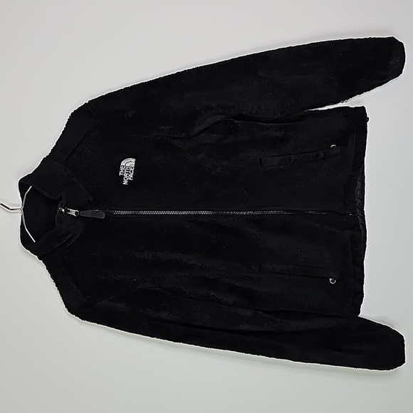 THE North Face xs black plush zip up jacket - Picture 1 of 8